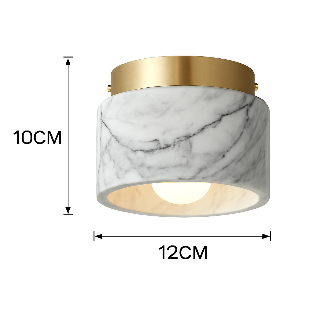 plafonnier en marbre italien luminaire décoratif idéal pour tout espace - vue 5 sur 6