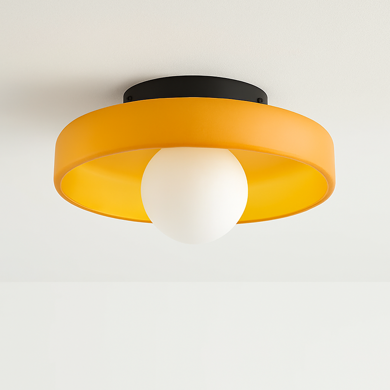 Plafonnier en verre nordique à tête unique G9