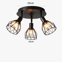 plafonnier industriel pivotant créatif nordique fer lumière