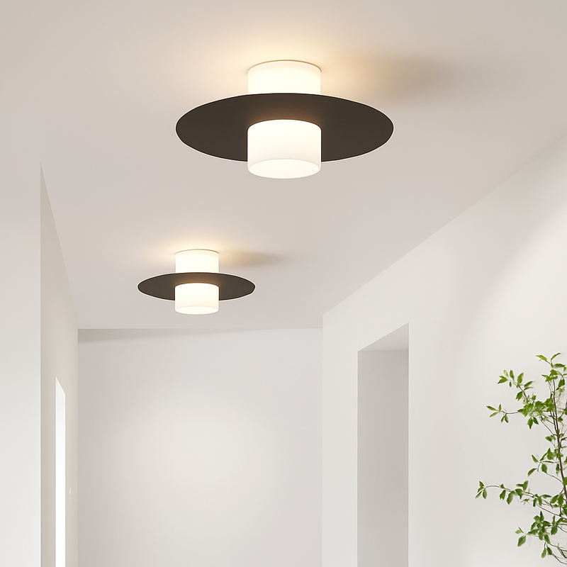 Plafonnier Led allée couloir couloir lustre moderne plafonnier pour salon salle à manger cuisine chambre noir blanc