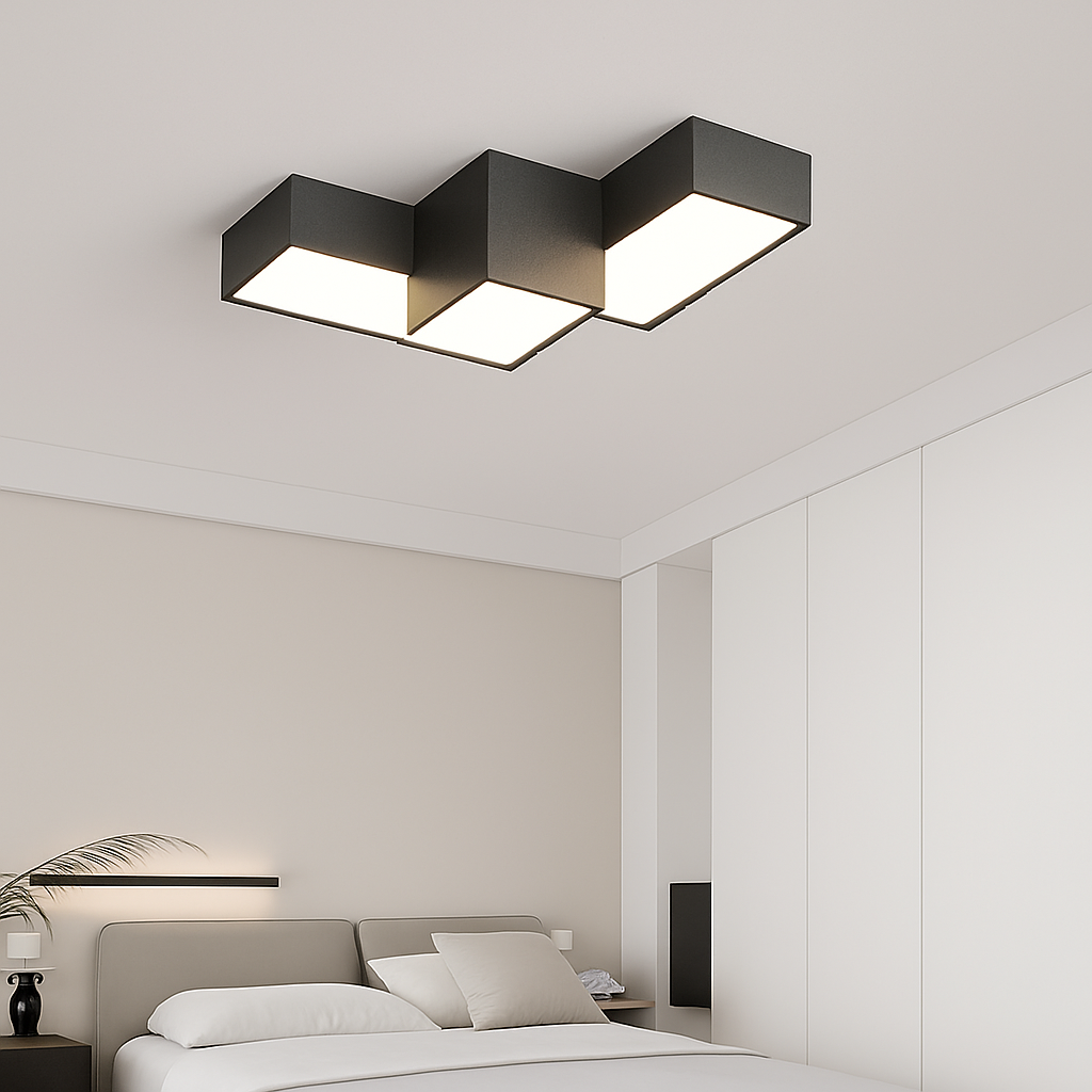 Plafonnier Led carré minimaliste moderne - vue 8 sur 12