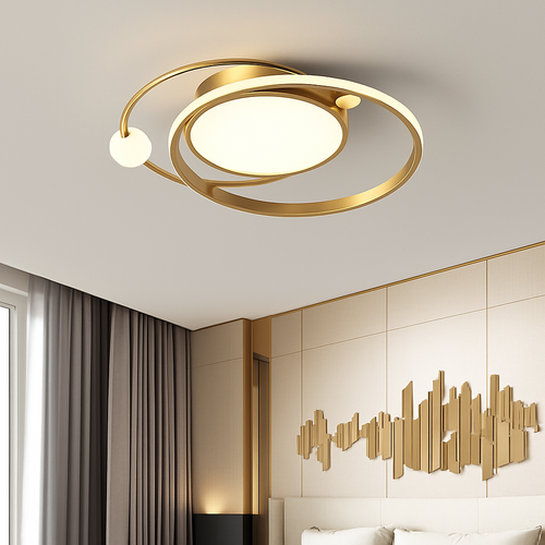 plafonnier led circulaire avec télécommande design simple 	 2024 - vue 2 sur 12