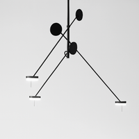 Plafonnier Led design nordique pour Tables basses de restaurant bureaux de chambre lampes suspendues noires luminaire de décoration de la maison