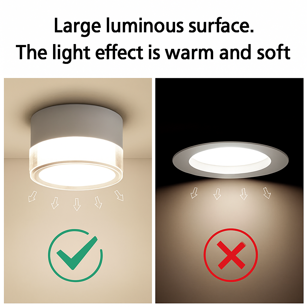 plafonnier led dimmable nordique montage surface design moderne - vue 6 sur 6