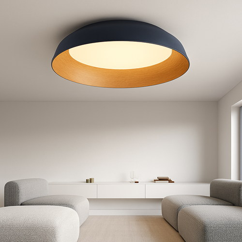 plafonnier à led en bois design moderne pour décoration intérieure