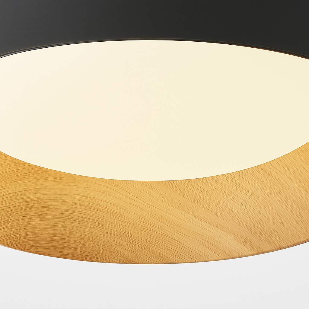 plafonnier à led en bois design moderne pour décoration intérieure - vue 7 sur 7
