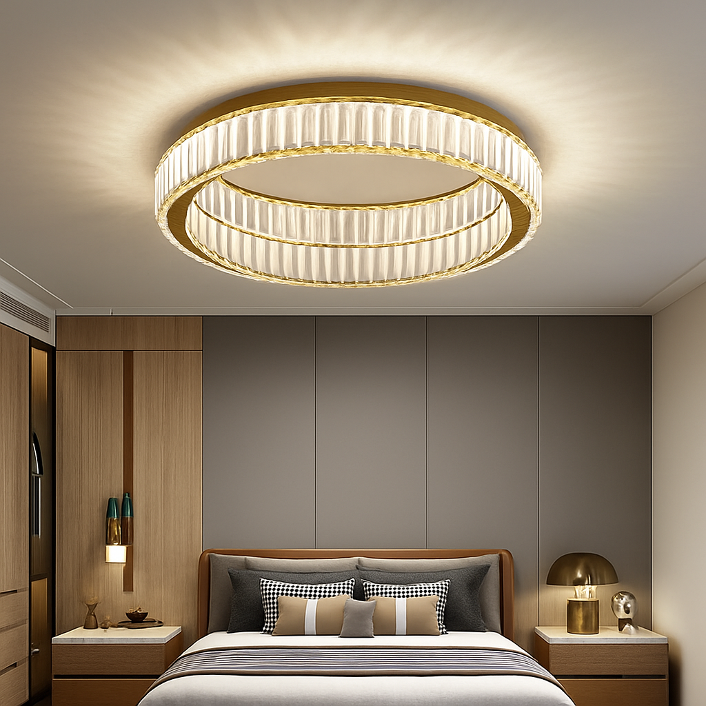 plafonnier led en cristal italien design haut de gamme pour décoration intérieure - vue 6 sur 8