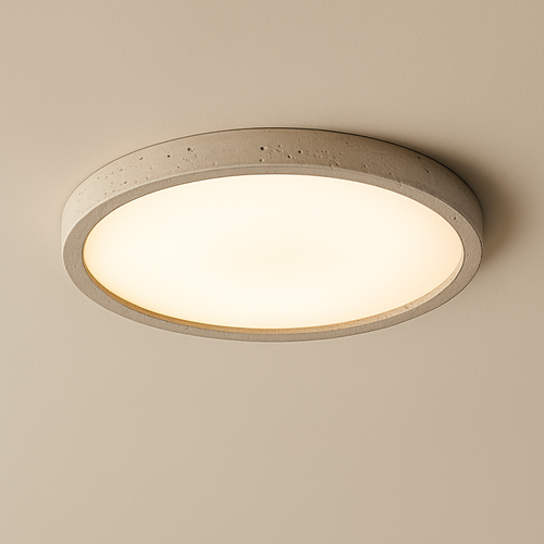 LED-Deckenleuchte aus gelbem Travertin
