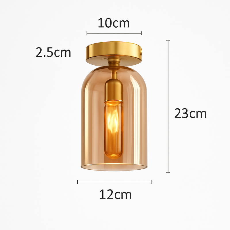 Plafonnier LED en verre au design moderne