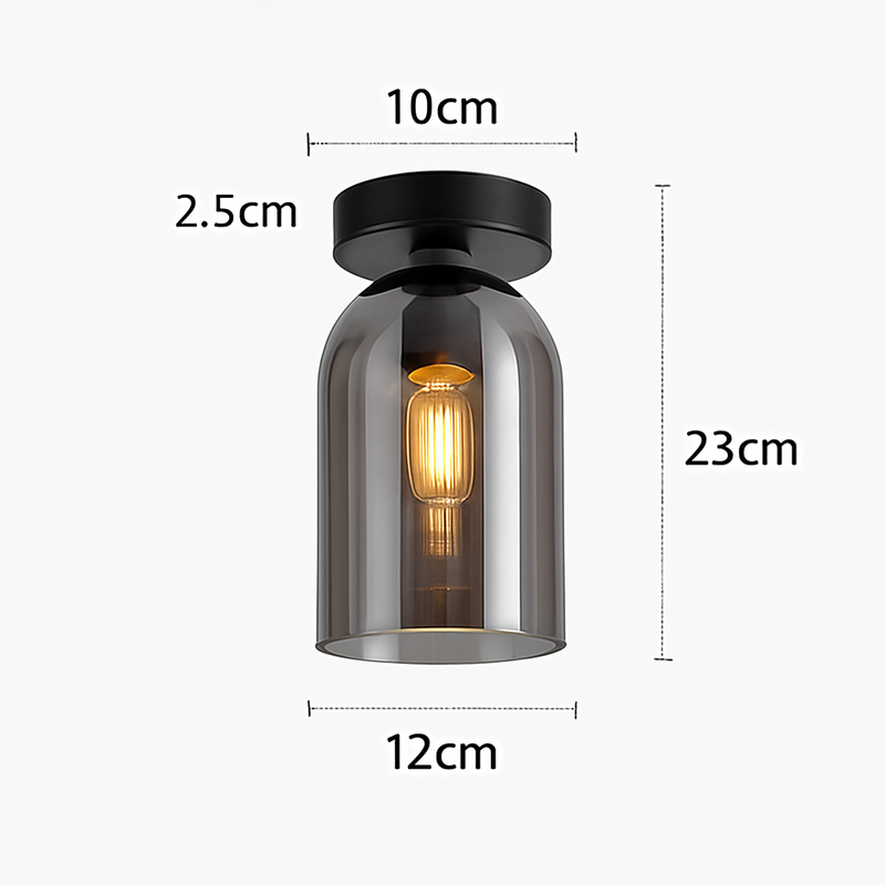 Plafonnier LED en verre au design moderne