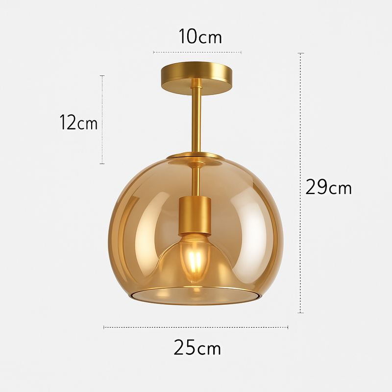 Plafonnier LED en verre au design moderne