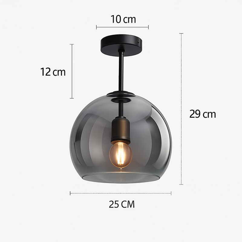 Plafonnier LED en verre au design moderne