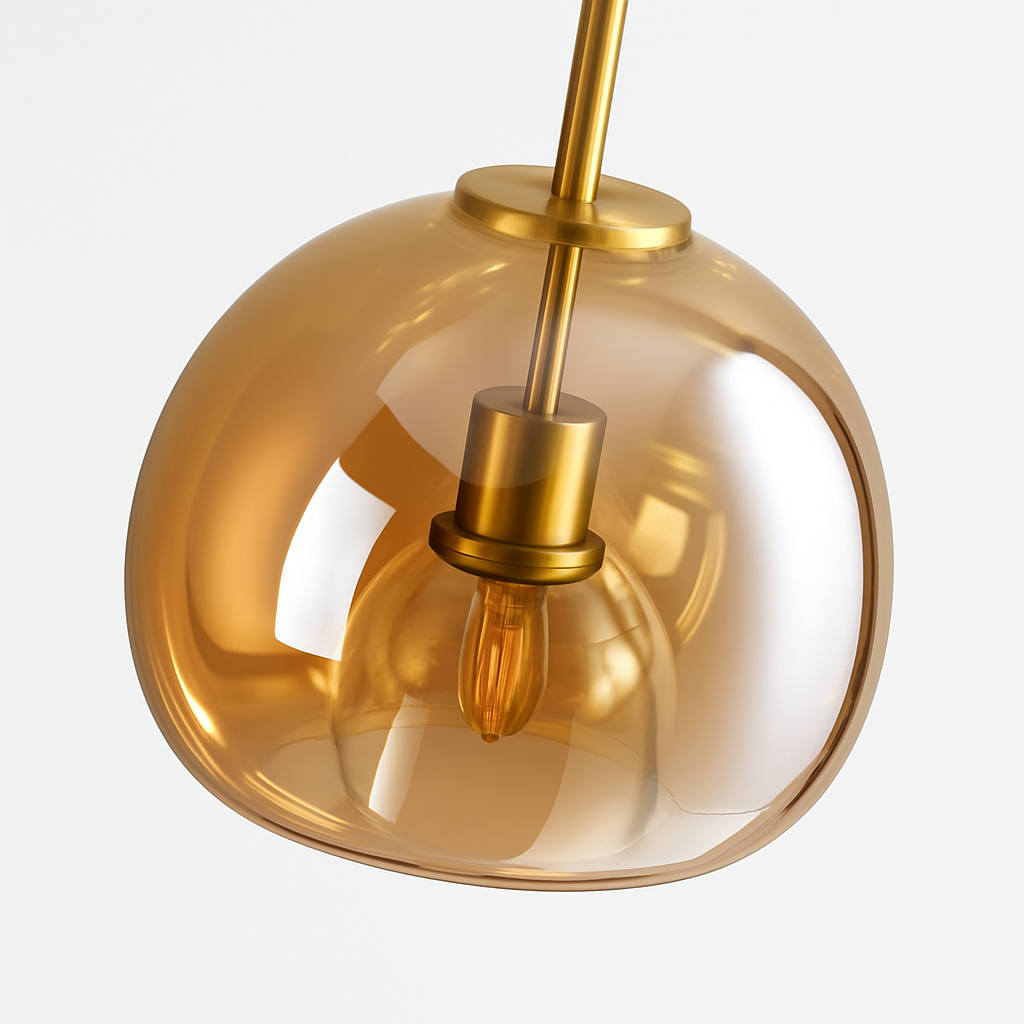 Plafonnier LED en verre au design moderne - vue 7 sur 14
