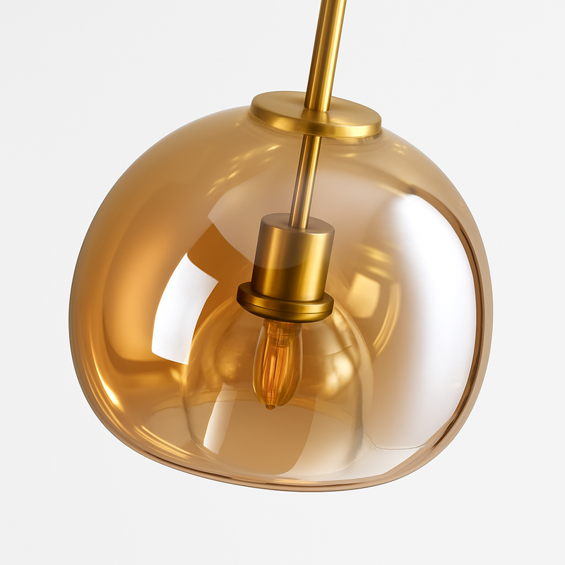 Plafonnier LED en verre au design moderne