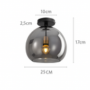 Plafonnier LED en verre au design moderne