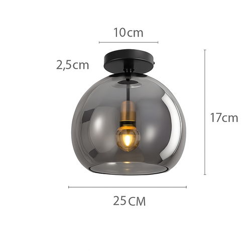 Plafonnier LED en verre au design moderne