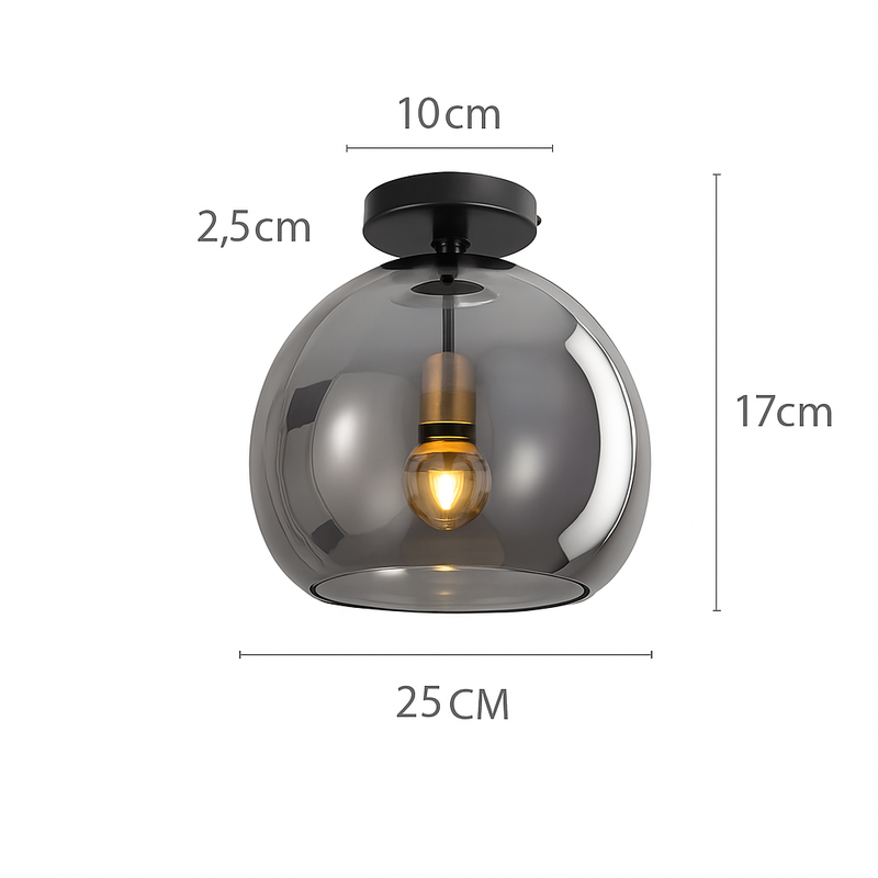 Plafonnier LED en verre au design moderne