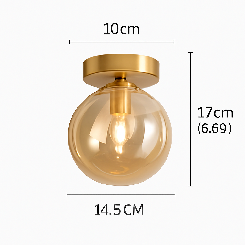 Plafonnier LED en verre au design moderne - vue 9 sur 14
