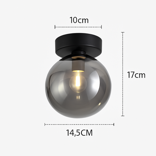 Plafonnier LED en verre au design moderne