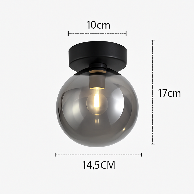 Plafonnier LED en verre au design moderne