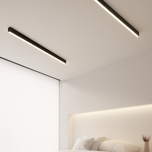 Minimalistische LED-Deckenleuchte aus Aluminium, verstellbar - vue 6 sur 15
