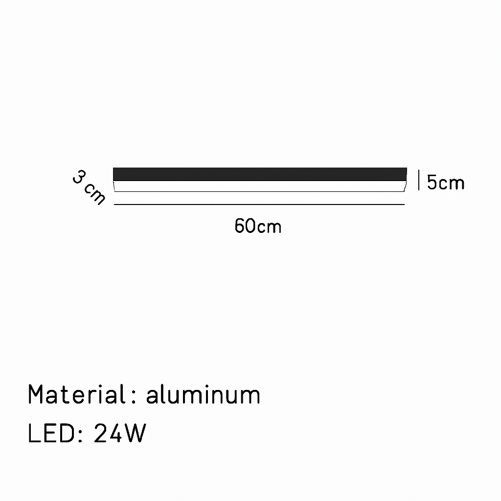 Minimalistische LED-Deckenleuchte aus Aluminium, verstellbar