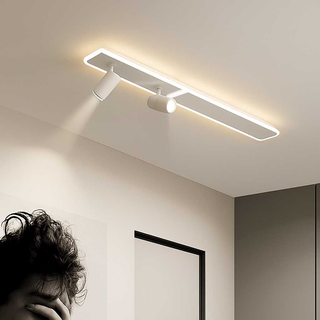 plafonnier led moderne avec projecteur pour intérieur décoratif - vue 4 sur 14