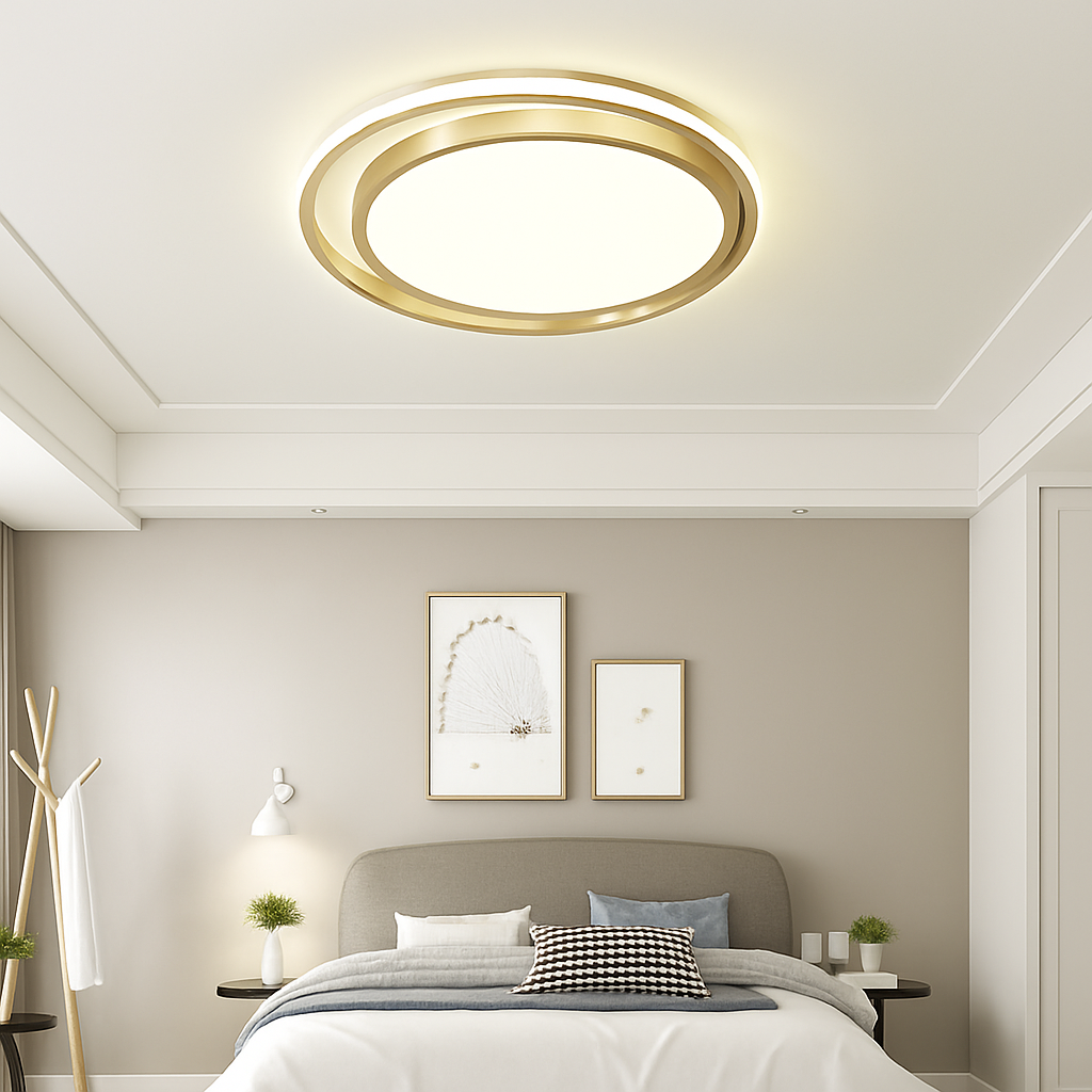 Plafonnier led moderne avec télécommande design simple - vue 5 sur 9