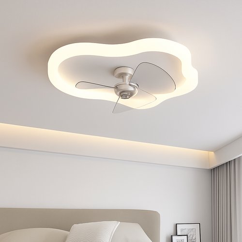 Moderner LED-Deckenventilator mit Fernbedienung und dimmbarer Helligkeit - vue 6 sur 11