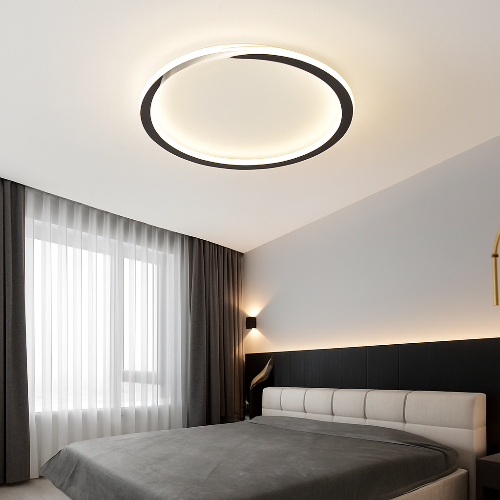 Plafonnier led moderne effet météore luminaire intérieur - vue 4 sur 21