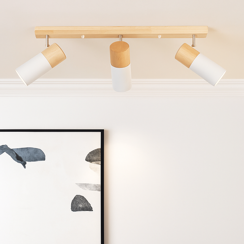 Plafonnier LED moderne en fer rotatif à 1/3 têtes