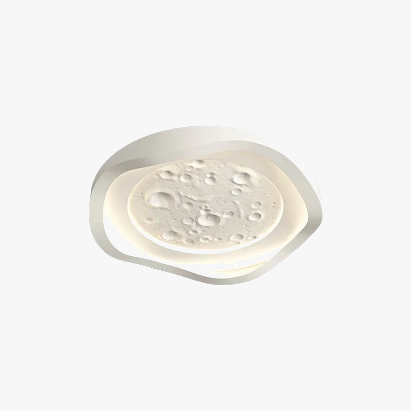 plafonnier led moderne en résine forme cratère de lune décoratif