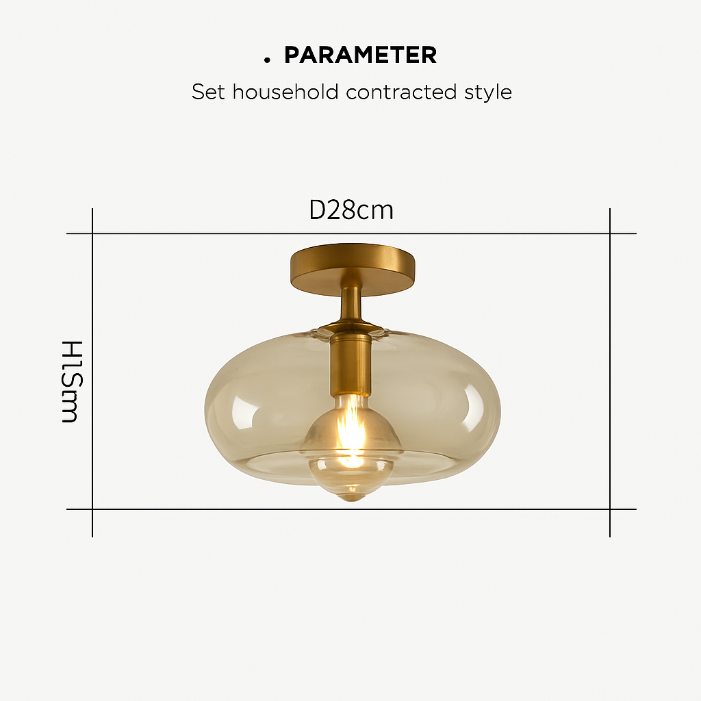 plafonnier led moderne en verre pour éclairage intérieur élégant - vue 4 sur 10