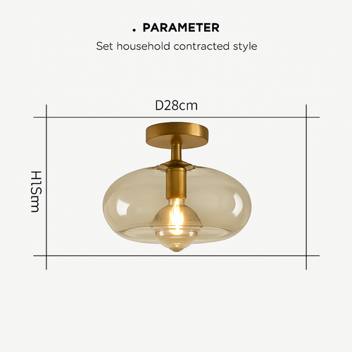 plafonnier led moderne en verre pour éclairage intérieur élégant
