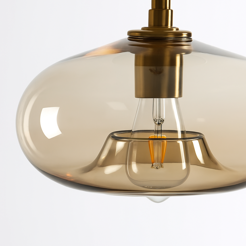 plafonnier led moderne en verre pour éclairage intérieur élégant - vue 5 sur 10