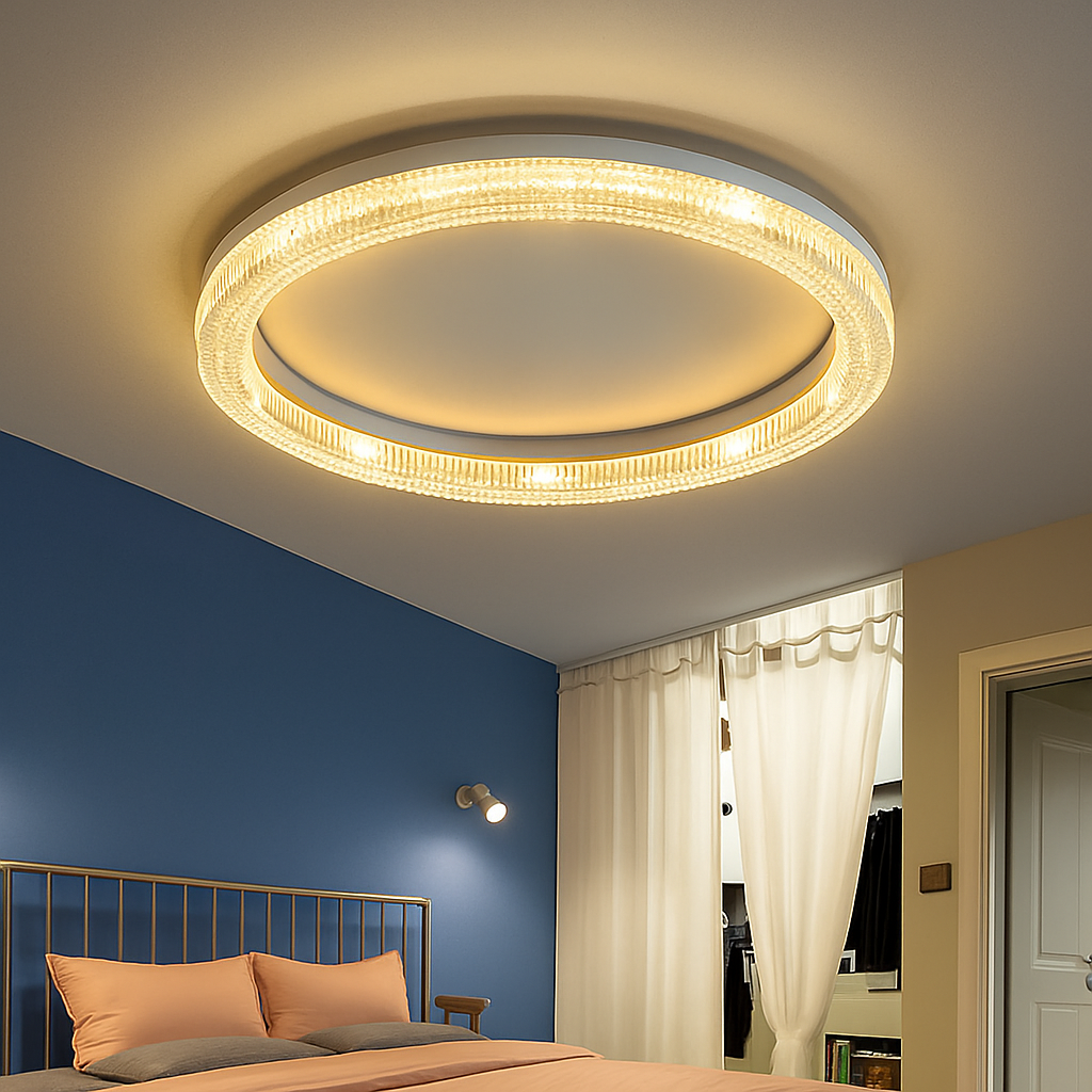 plafonnier led moderne pour décoration intérieure et ambiance chaleureuse - vue 5 sur 10