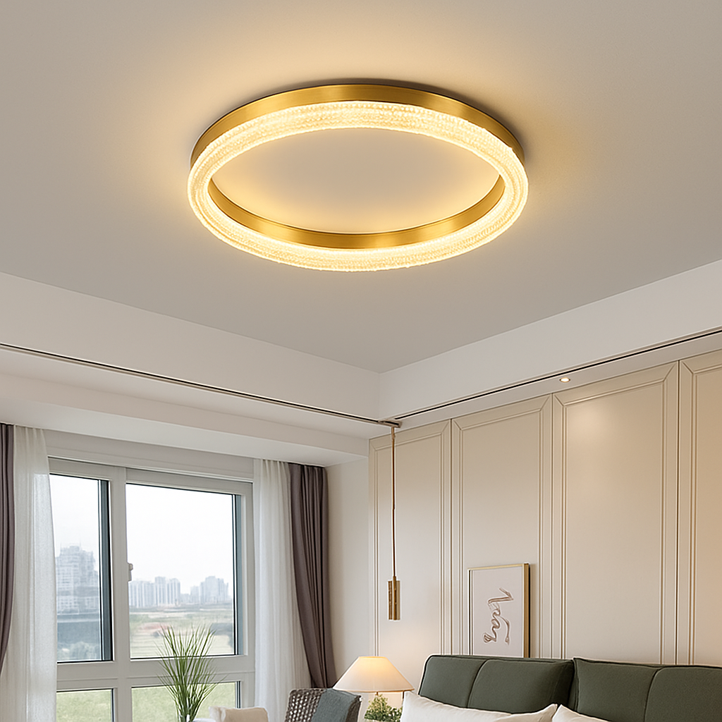 plafonnier led moderne pour décoration intérieure et ambiance chaleureuse - vue 6 sur 10