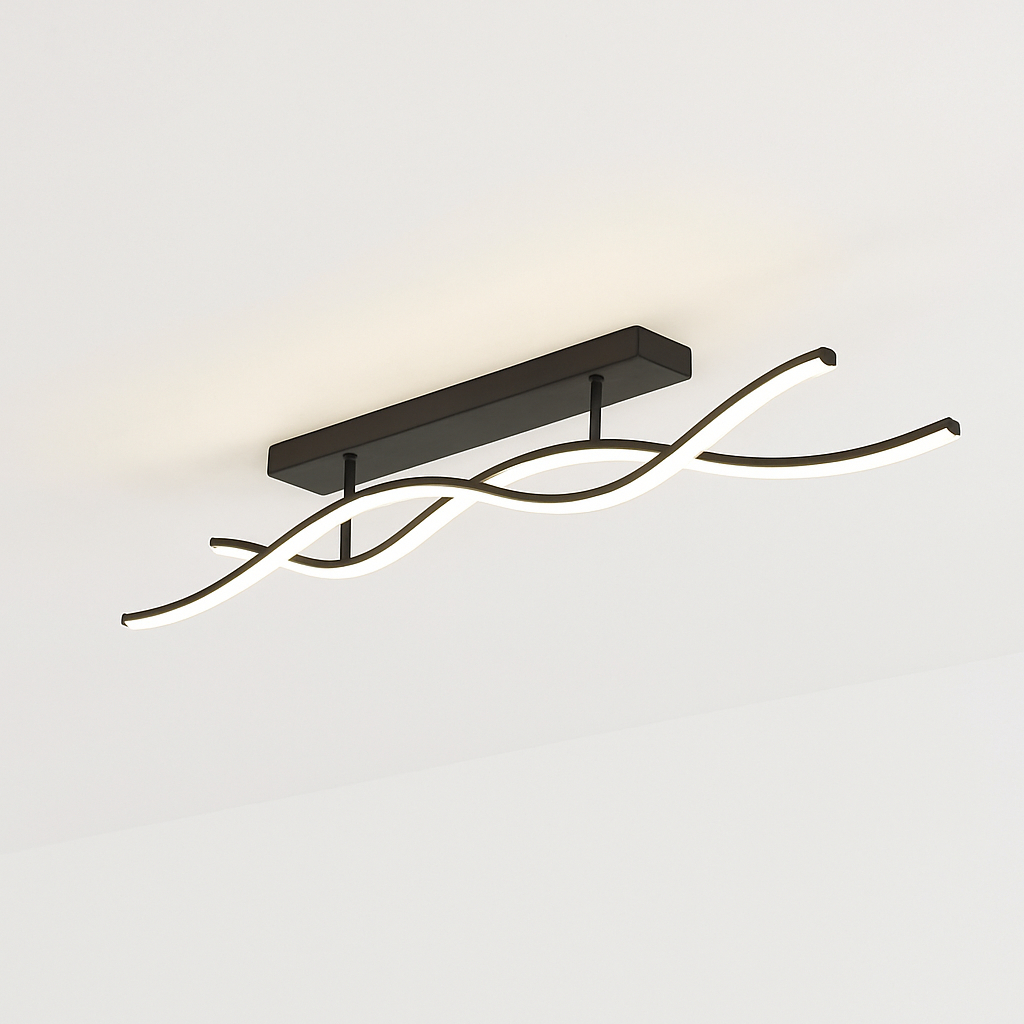 Plafonnier LED moderne pour salon salle à manger couloir allée ligne formes plafonnier décor à la maison luminaire intérieur Lustre - vue 5 sur 11