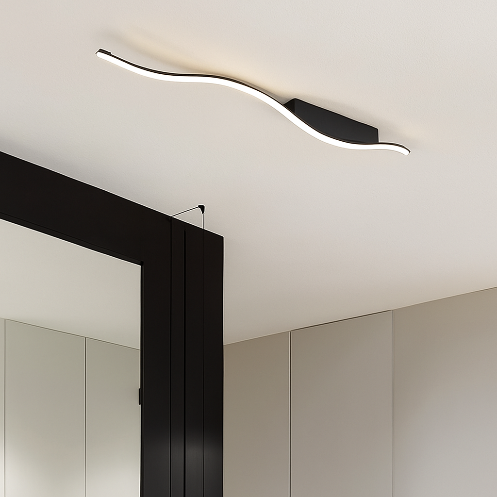 Plafonnier LED moderne pour salon salle à manger couloir allée ligne formes plafonnier décor à la maison luminaire intérieur Lustre - vue 6 sur 11
