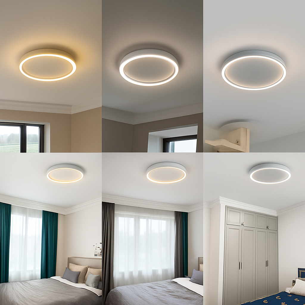 Plafonnier Led nordique moderne pour salon - vue 7 sur 18