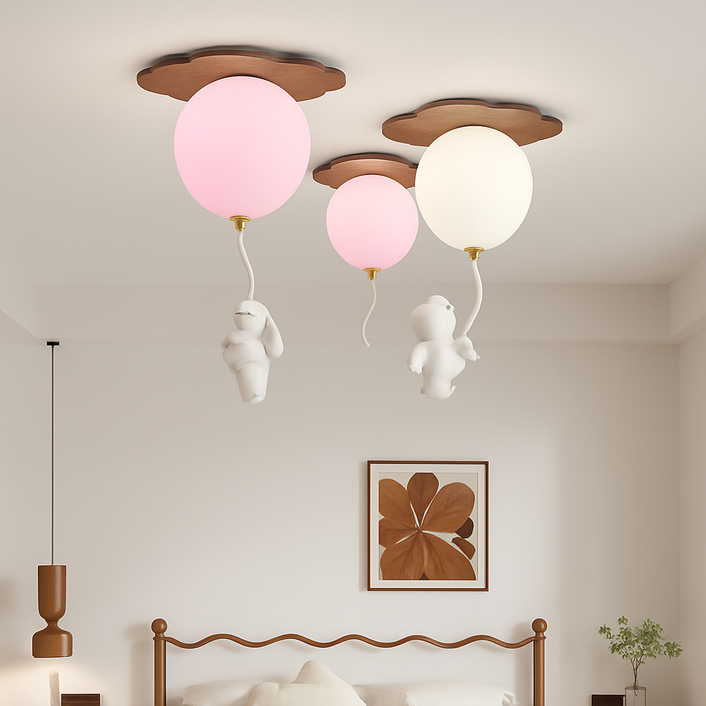 plafonnier led ours ballon décoration créative pour enfant - vue 5 sur 12