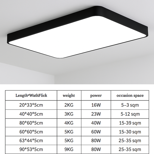 Plafonnier LED rectangle moderne Bwart