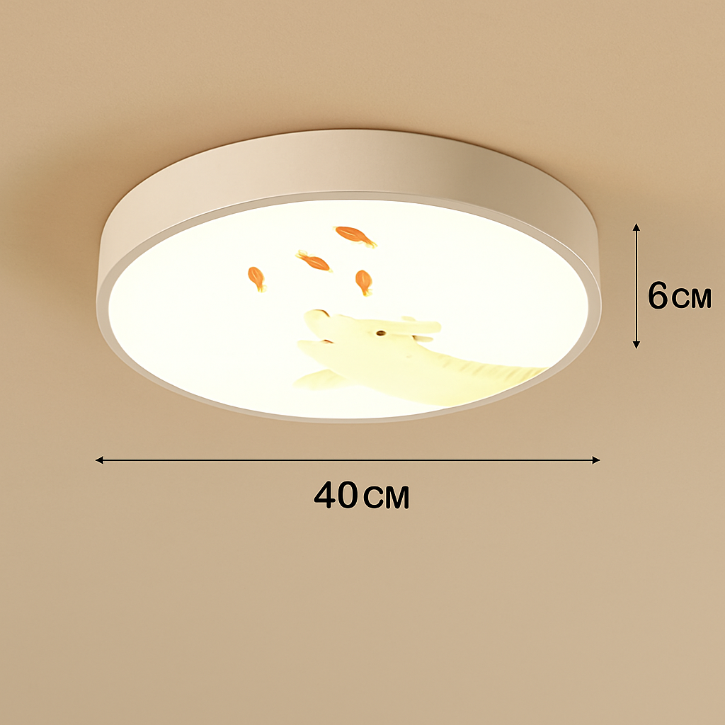 Plafonnier LED rond coloré pour chambre d'enfant - vue 8 sur 8