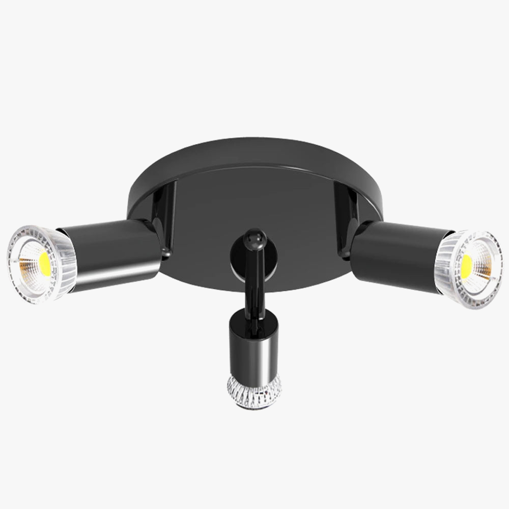 plafonnier led rotatif réglable noir/blanc/argent