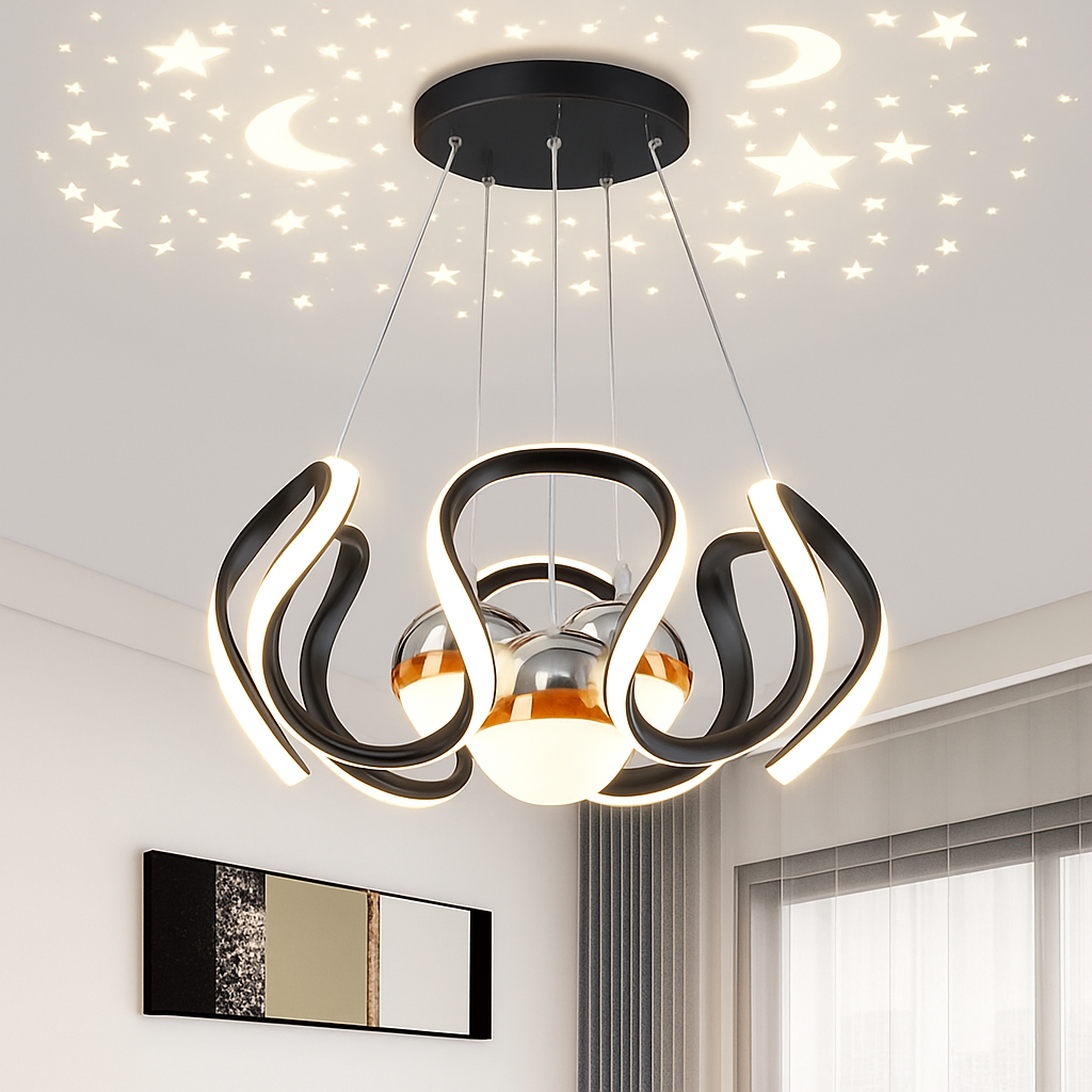 Plafonnier LED suspendu au design nordique - vue 4 sur 9