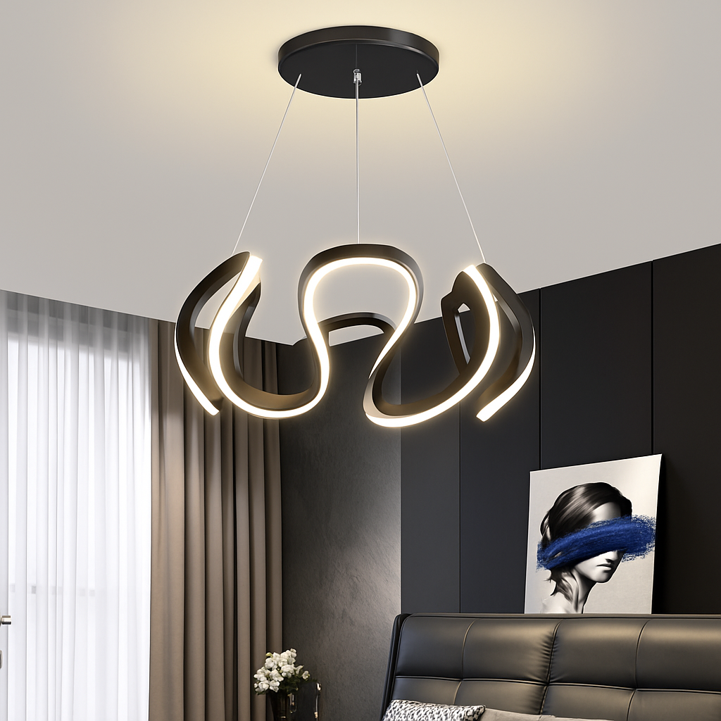 Plafonnier LED suspendu au design nordique - vue 5 sur 9
