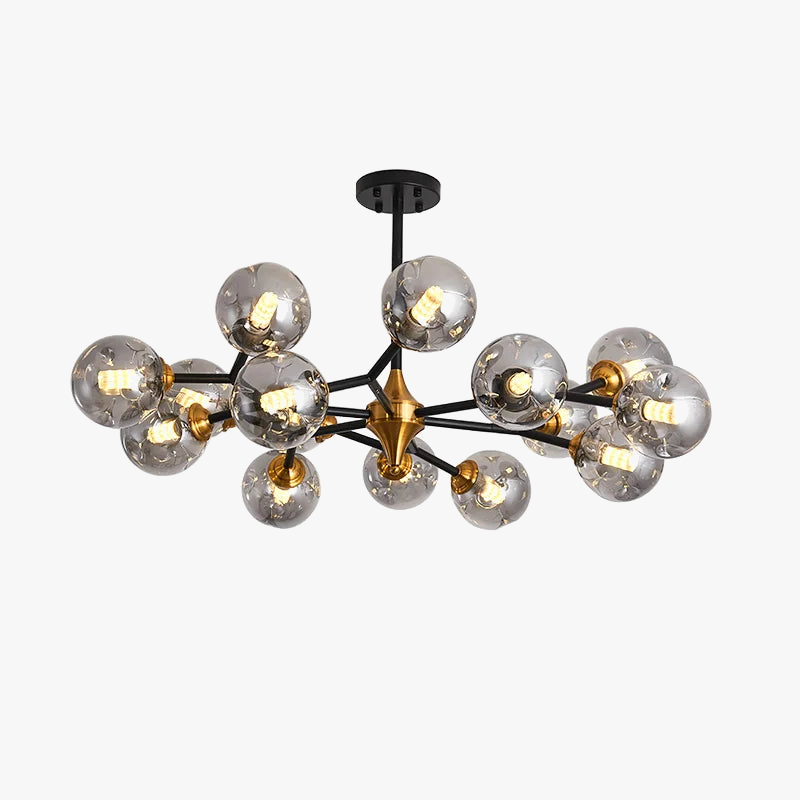 plafonnier led suspendu boule de verre design moderne luminaire intérieur