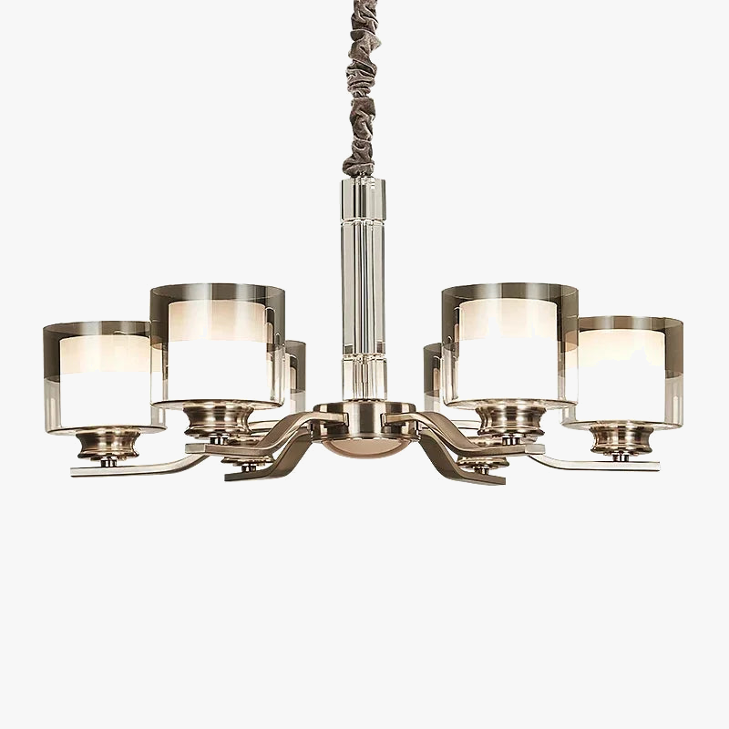 plafonnier led suspendu métal nickel design moderne luminaire décoratif intérieur