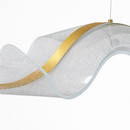 plafonnier led suspendu style art déco en fil acrylique réglable