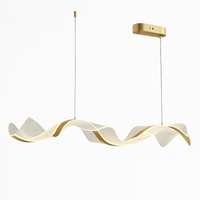 plafonnier led suspendu style art déco en fil acrylique réglable